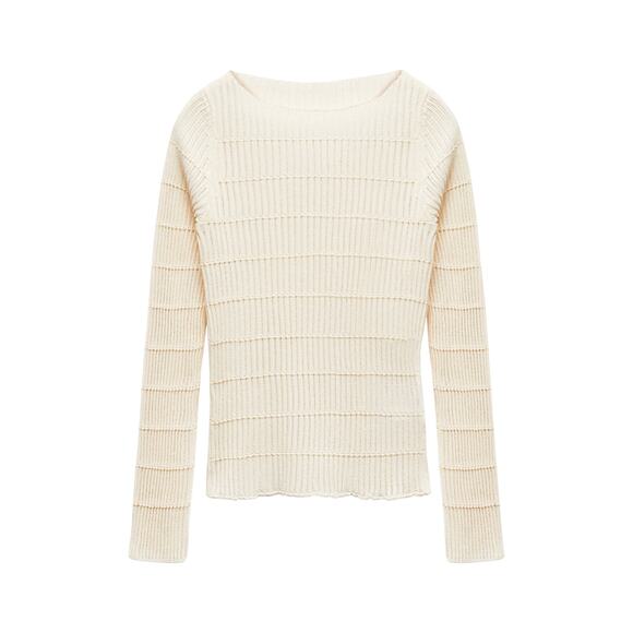 Mango Sweaters - Mango Peton Mixed Stitch Sweater - M
